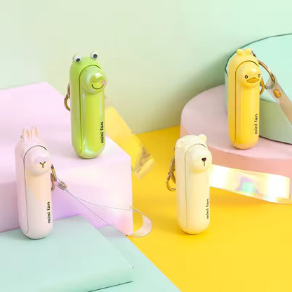lunvail™かわいいミニポータブルファン - 折りたたみ可能、USBリカルゲイ可能、3速
