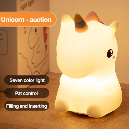 🦄 Veilleuse LED en silicone Licorne