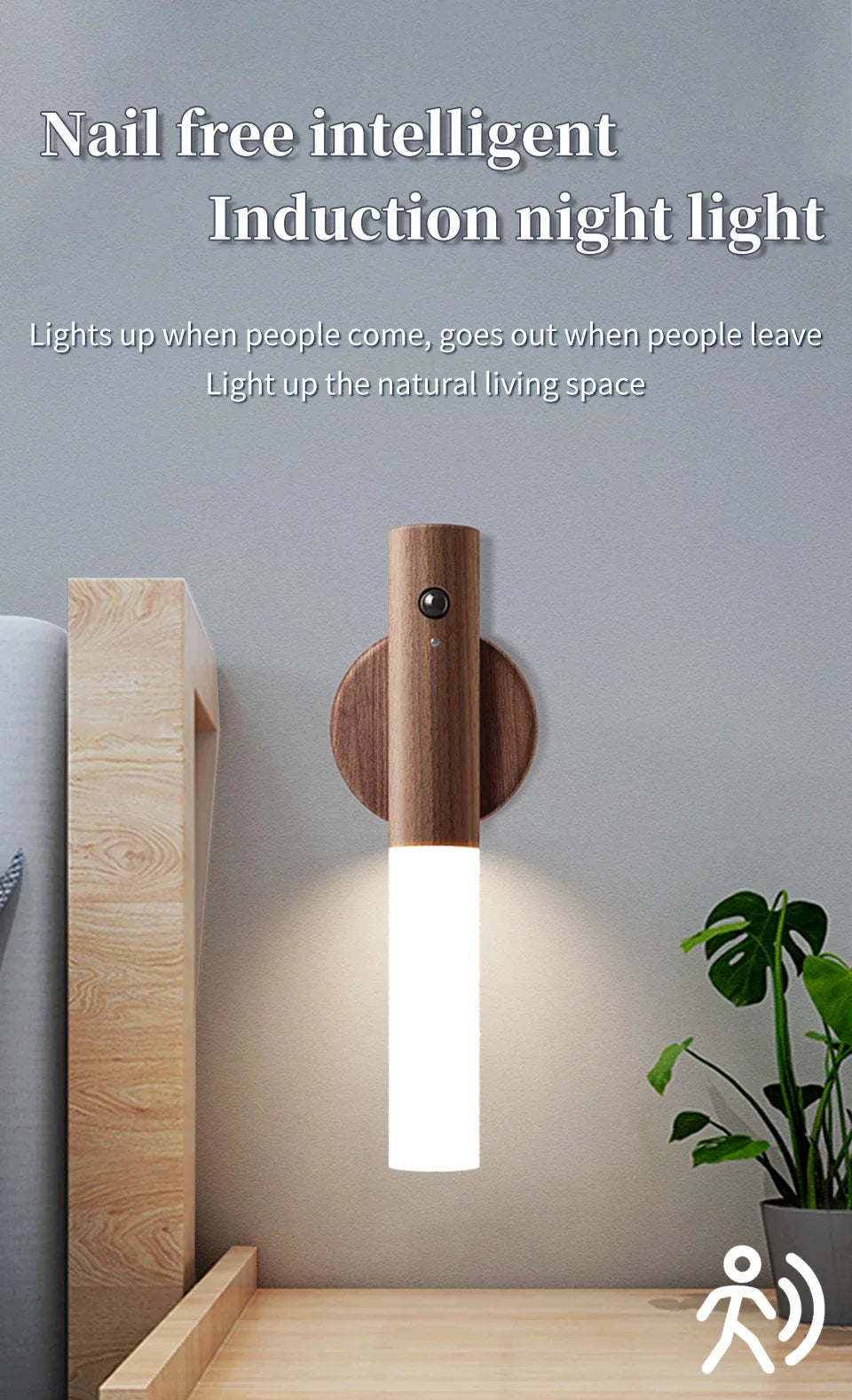 Lunvail ™ Prosor Moting LED Light Light Light Light - Ka taea te whakahoki, te maama, te maamaa ma te papa mo te whare moenga, nga papaahi me nga huarahi