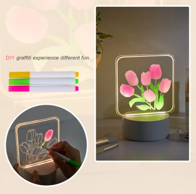 📝 Luz nocturna con tablero de mensajes LED creativo: ¡escribe, ilumina y deleita!
