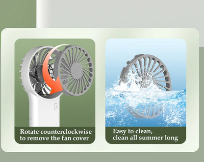 🌬️ Mini Portable USB Cooling Fan with Hook – Rechargeable & Powerful