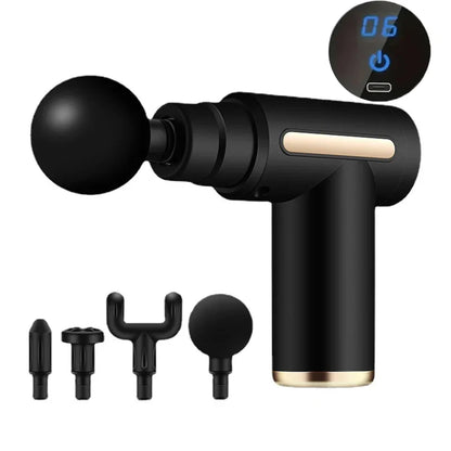 Propulse ™ Mini 4-Kopf-Massagewaffe-Leichte Tiefgewebe-Faszienpistole für Muskelwiederherstellung und Schmerzlinderung (3200 U / min, Ultra-Anstand)