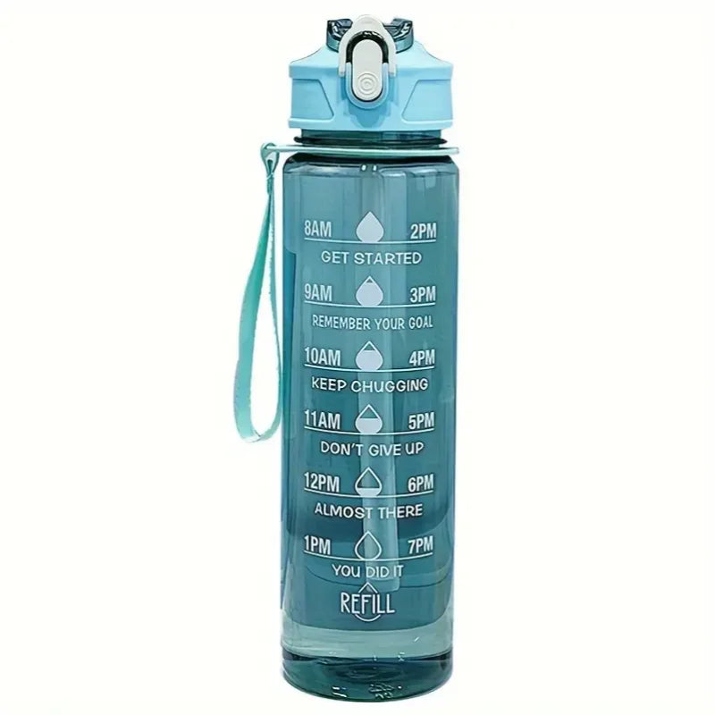 Lunvail ™ 800 ml láhve sportovní vody-láhev bez úniku BPA s časovým označením pro fitness, cestování a denní hydrataci