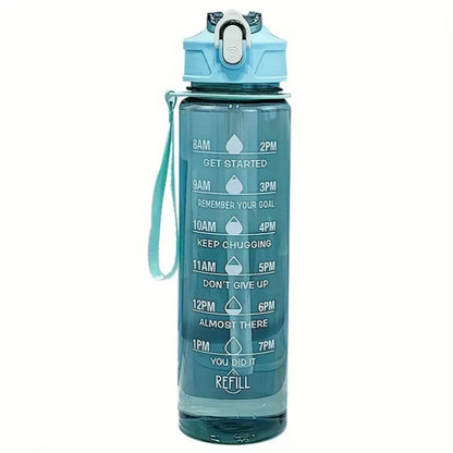 Lunvail ™ 800 ml láhve sportovní vody-láhev bez úniku BPA s časovým označením pro fitness, cestování a denní hydrataci