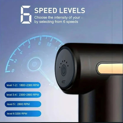 Propulse ™ Mini 4-Kopf-Massagewaffe-Leichte Tiefgewebe-Faszienpistole für Muskelwiederherstellung und Schmerzlinderung (3200 U / min, Ultra-Anstand)