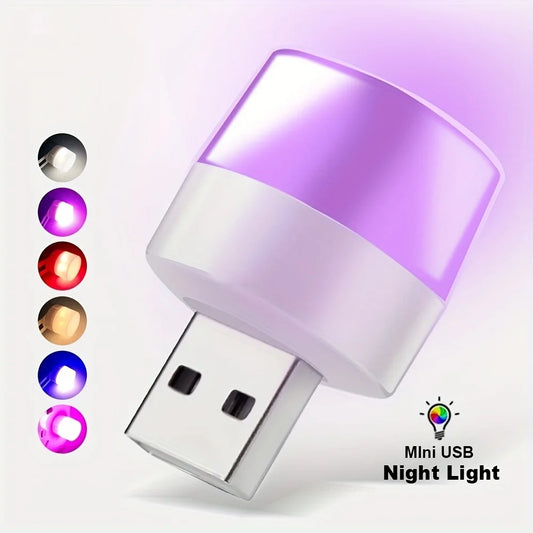 Mini USB LED -läsningsljus - 5V 1W ögonskydd Boklamp för bärbar dator, kraftbank och sänganvändning (varmt och vitt ljus)