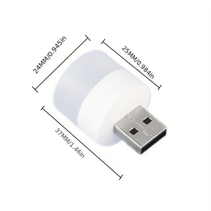 ミニUSB LED LED LEAD LIGHT  -  5V 1W Laptop、Power Bank、Bedsideの使用（暖かい＆白色）用の本ランプ