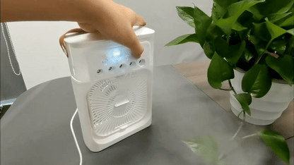 3-in-1 přenosný vzduchový chladič ventilátoru-LED noční světlo, zvlhčovač a USB poháněný mini AC