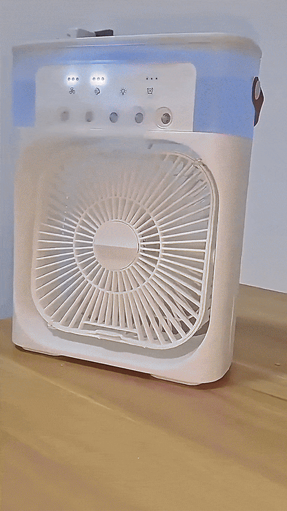 3-in-1 přenosný vzduchový chladič ventilátoru-LED noční světlo, zvlhčovač a USB poháněný mini AC
