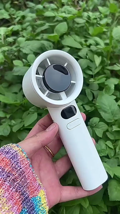 🚀 Fan Mini Bladeless Mini Luas-USB Rechargeable, Ultra-Quiet, Dlúth