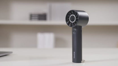 GAIATOP Portable Mini Fan with LED Display & Flashlight – 3 Speeds, USB Rechargeable, Handheld & Desktop Cooling