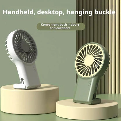 🌬️ Mini Portable USB Cooling Fan with Hook – Rechargeable & Powerful